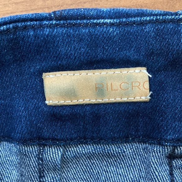 Pilcro Anthropologie Women's The Skipper Blue Wide Leg Cotton Blend Jeans 27 - Picture 7 of 10